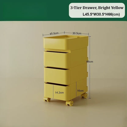 No Odor ABS Rolling Storage Chest with 4 Drawers