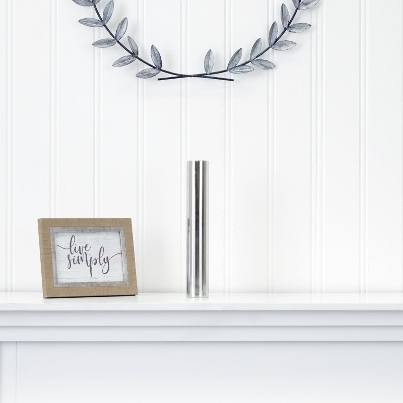 12” Cylinder Chrome Vase - FCHF CITY