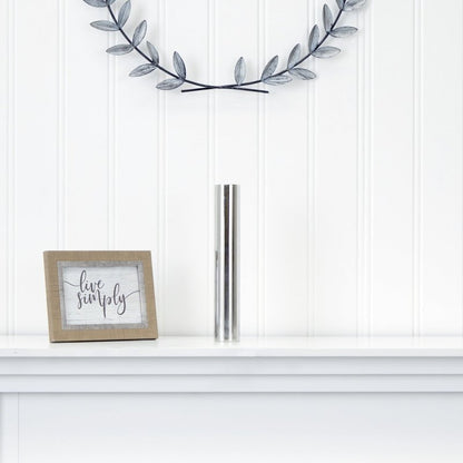 12” Cylinder Chrome Vase - FCHF CITY