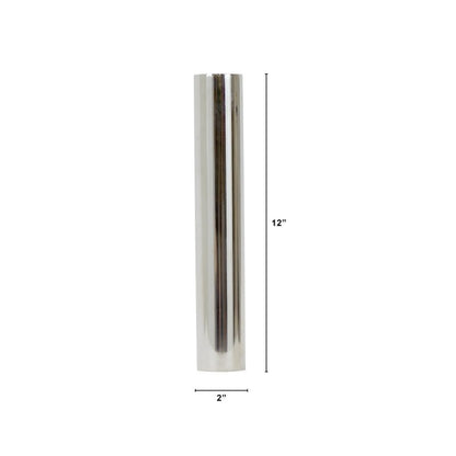 12” Cylinder Chrome Vase - FCHF CITY