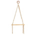 12” x 22” Hand Woven Macrame Wall Hanging with Wooden Shelf - FCHF CITY