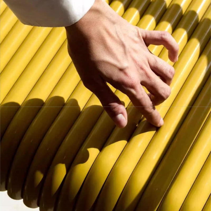 Colorful Aluminum Slatted Patio Dining Armchair