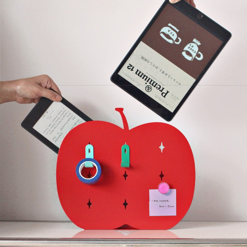 Decorative Apple Desktop Organizer for Files &amp; Tablets