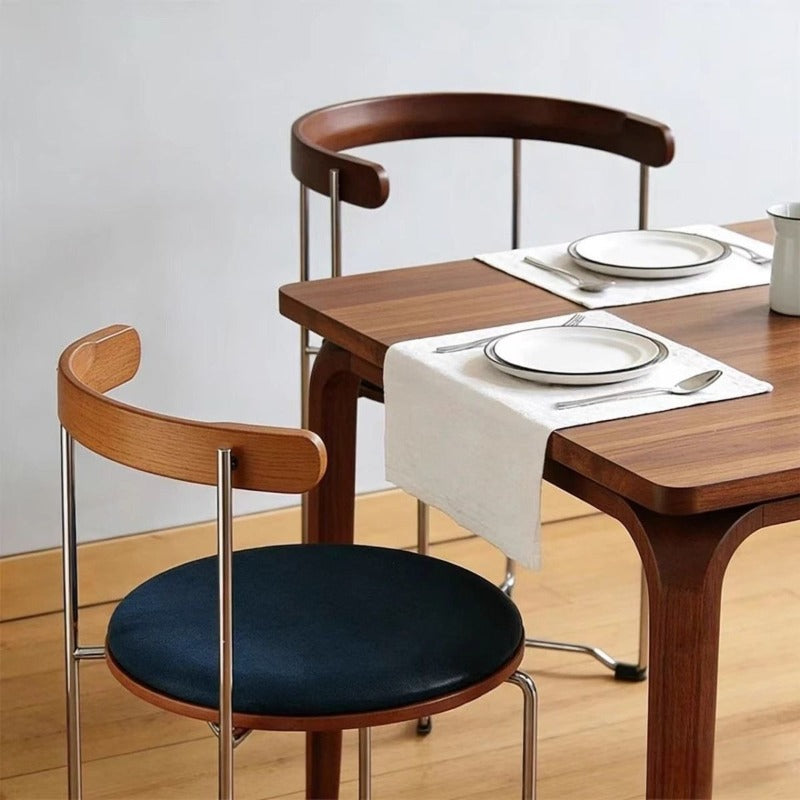 Retro Foldable Stainless Steel Dining Chair