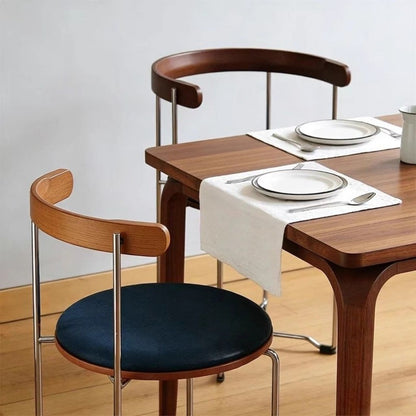 Retro Foldable Stainless Steel Dining Chair