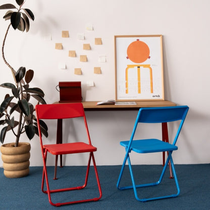 Colorful Plastic‑Steel Folding Chair, 6 Colors Available