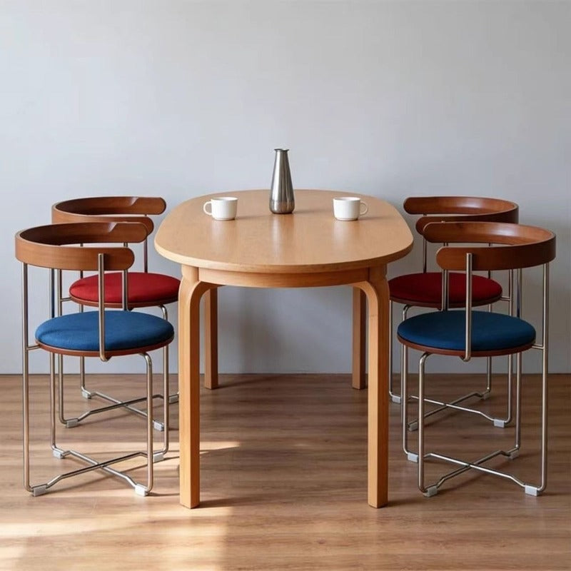 Retro Foldable Stainless Steel Dining Chair