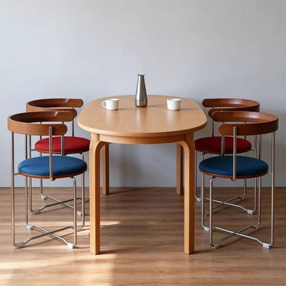 Retro Foldable Stainless Steel Dining Chair