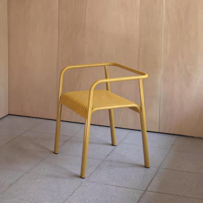 Colorful Aluminum Slatted Patio Dining Armchair