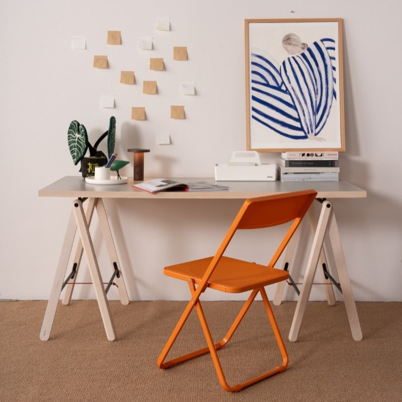 Colorful Plastic‑Steel Folding Chair, 6 Colors Available