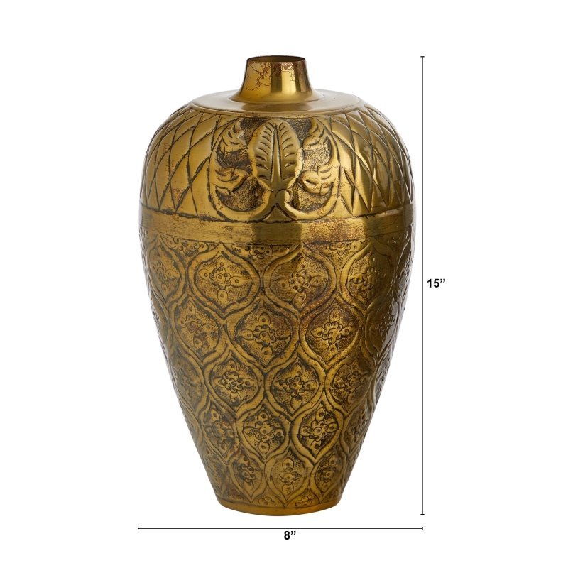15” Gold Antique Urn - FCHF CITY