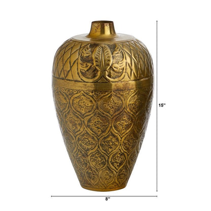 15” Gold Antique Urn - FCHF CITY