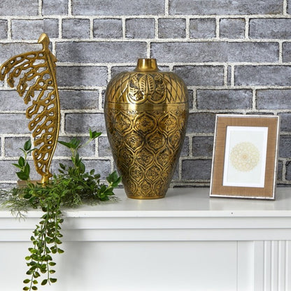 15” Gold Antique Urn - FCHF CITY