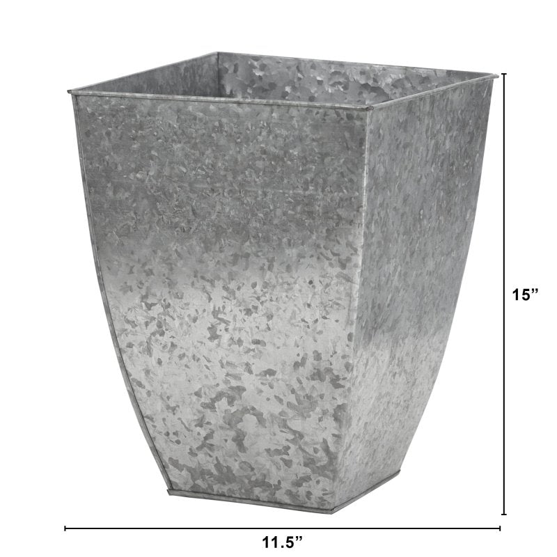 15” Square Tin Planter - FCHF CITY