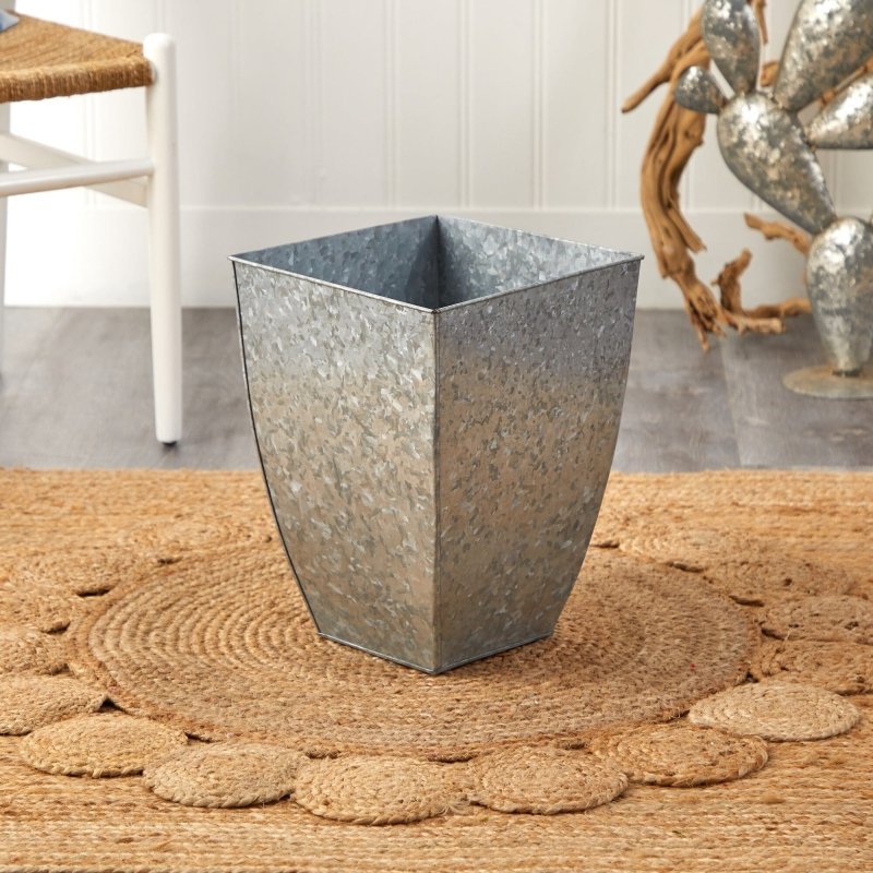 15” Square Tin Planter - FCHF CITY