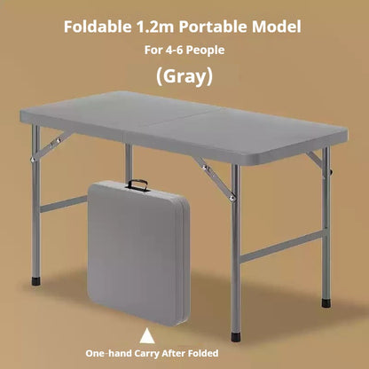 Portable Foldable Dining Table, Heavy‑Duty Height Adjustable Outdoor Table