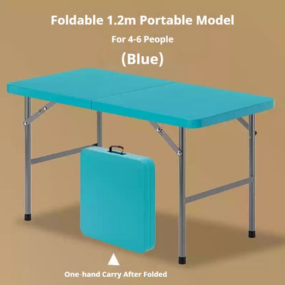 Portable Foldable Dining Table, Heavy‑Duty Height Adjustable Outdoor Table