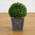 18” UV Resistant Artificial Boxwood Ball Topiary with LED Lights in Decorative Planter (Indoor/Outdoor) - FCHF CITY