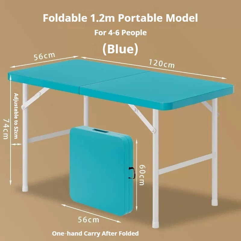Portable Foldable Dining Table, Heavy‑Duty Height Adjustable Outdoor Table