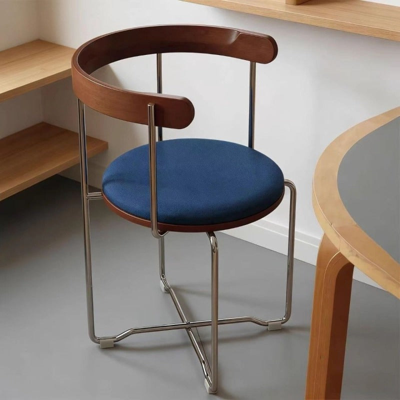 Retro Foldable Stainless Steel Dining Chair