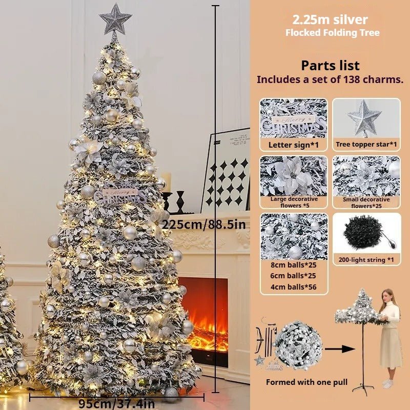 1.8m Pop-Up Collapsible Christmas Tree, Portable Holiday Decor Kit - FCHF CITY