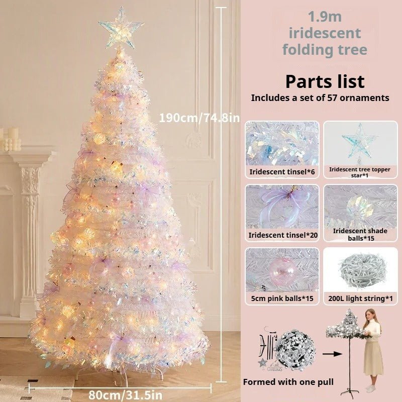 1.8m Pop-Up Collapsible Christmas Tree, Portable Holiday Decor Kit - FCHF CITY