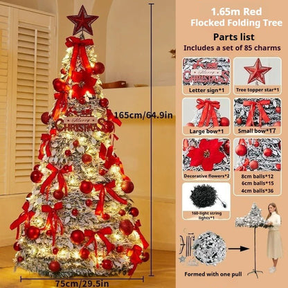 1.8m Pop-Up Collapsible Christmas Tree, Portable Holiday Decor Kit - FCHF CITY