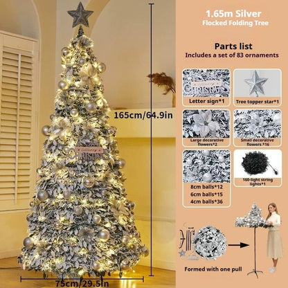 1.8m Pop-Up Collapsible Christmas Tree, Portable Holiday Decor Kit - FCHF CITY