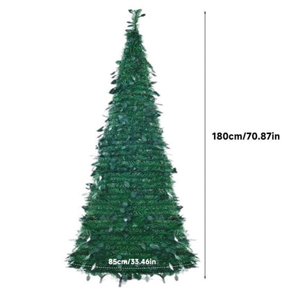 1.8m Pop-Up Collapsible Christmas Tree, Portable Holiday Decor Kit - FCHF CITY