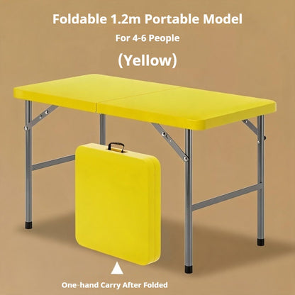 Portable Foldable Dining Table, Heavy‑Duty Height Adjustable Outdoor Table