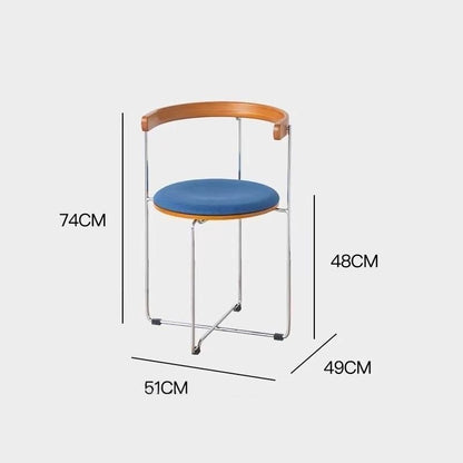 Retro Foldable Stainless Steel Dining Chair