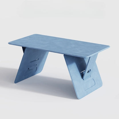 Portable Foldable Lap Desk 4‑Level Height Adjustable Suede Bed Table