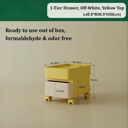 No Odor ABS Rolling Storage Chest with 4 Drawers