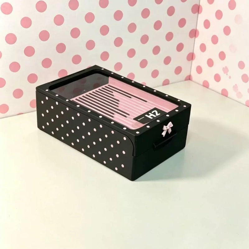 Polka‑Dot Craft Bead Storage Case, Desktop Sorting Holder for Perler Beads