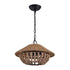 2 - Light Farmhouse Pendant Light with Wood Beads - FCHF CITY