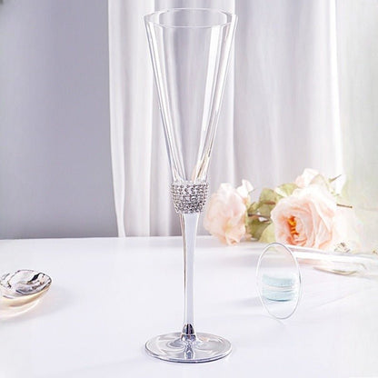 200ml Rhinestone Champagne Flutes Set (Gold / Silver) - FCHF CITY