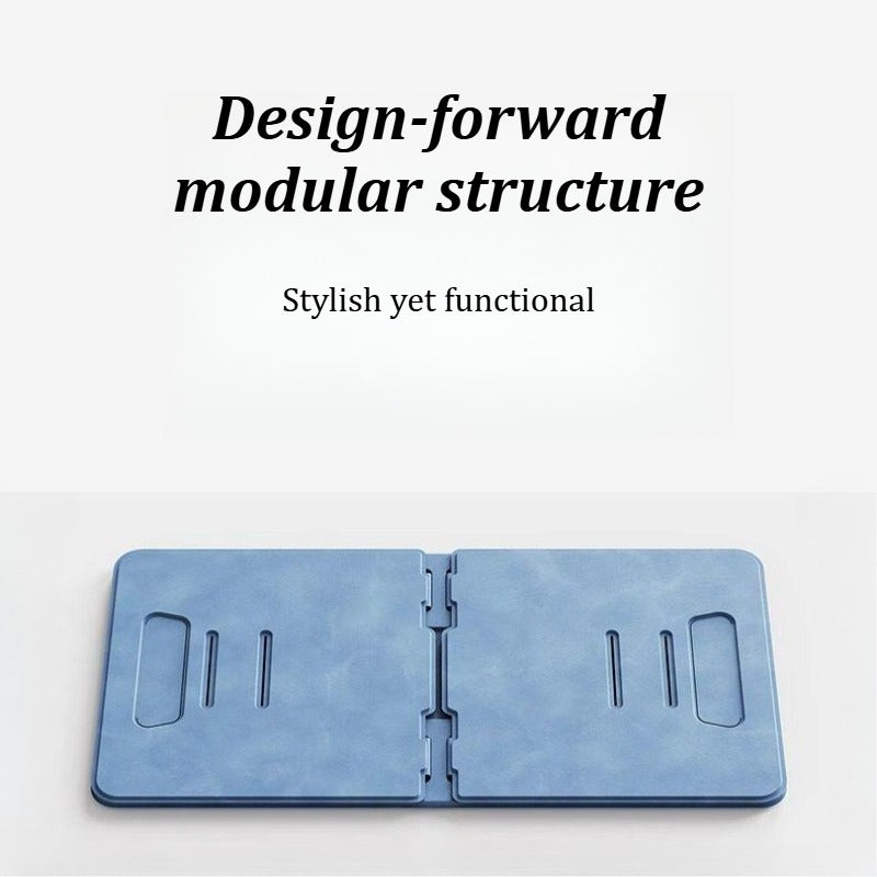 Portable Foldable Lap Desk 4‑Level Height Adjustable Suede Bed Table