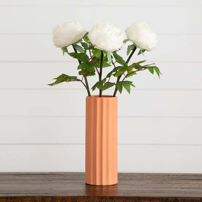 20&quot;Artificial Peony Flower Stems - Set of 3 - FCHF CITY