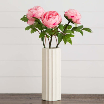20&quot;Artificial Peony Flower Stems - Set of 3 - FCHF CITY