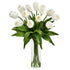 23” Artificial Tulip Arrangement with Cylinder Glass Vase - FCHF CITY