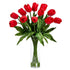 23” Artificial Tulip Arrangement with Cylinder Glass Vase - FCHF CITY