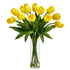 23” Artificial Tulip Arrangement with Cylinder Glass Vase - FCHF CITY