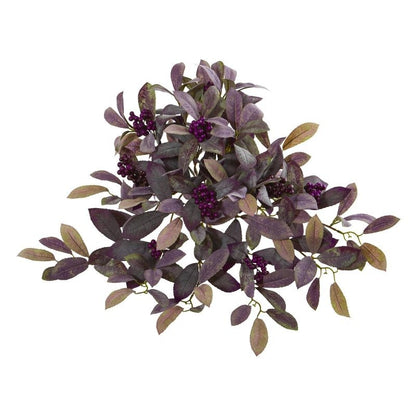 23” Fall Laurel Leaf with Berries Artificial Plant (Set of 3) - FCHF CITY