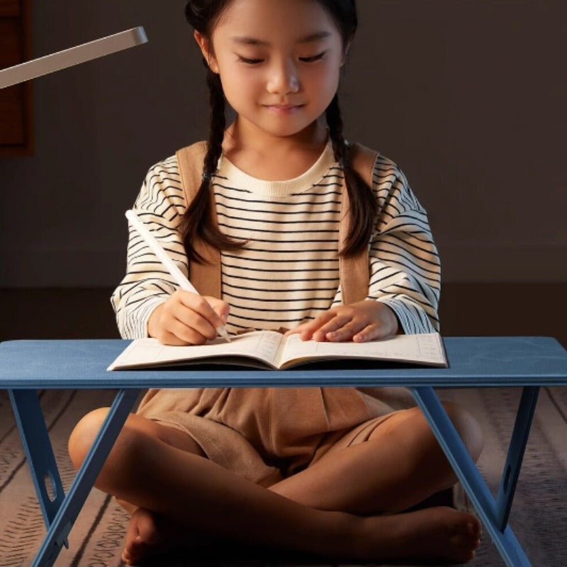 Portable Foldable Lap Desk 4‑Level Height Adjustable Suede Bed Table