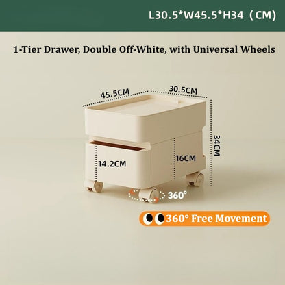 No Odor ABS Rolling Storage Chest with 4 Drawers