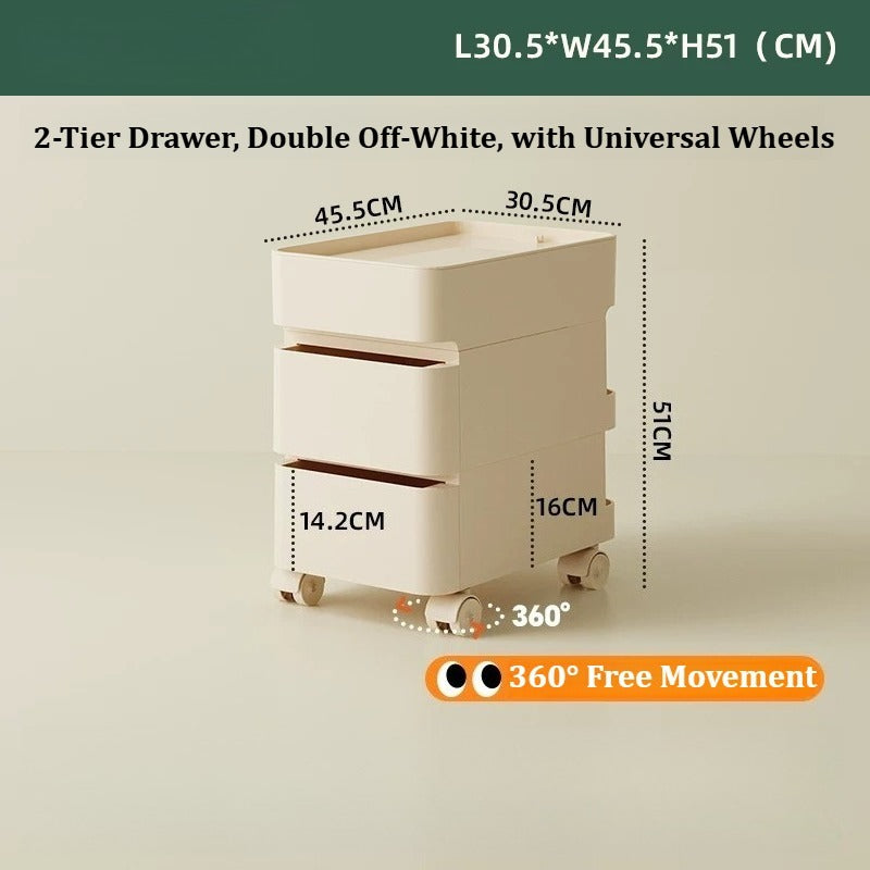 No Odor ABS Rolling Storage Chest with 4 Drawers