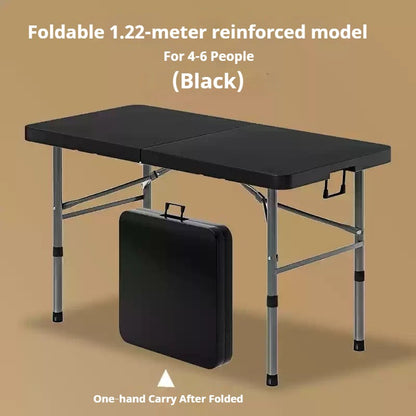 Portable Foldable Dining Table, Heavy‑Duty Height Adjustable Outdoor Table