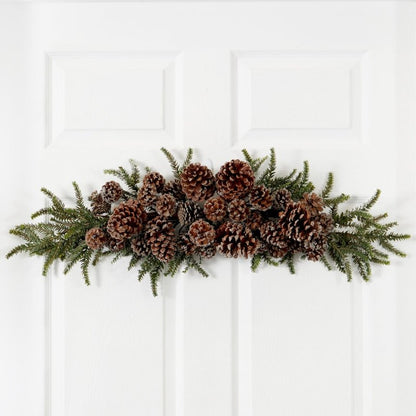 28” Iced Pine Cone Garland - FCHF CITY