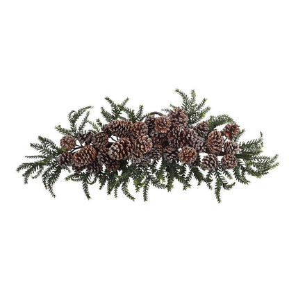 28” Iced Pine Cone Garland - FCHF CITY