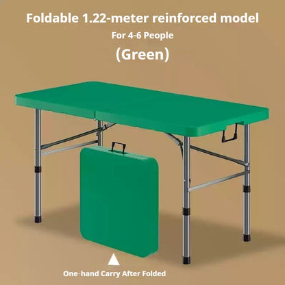 Portable Foldable Dining Table, Heavy‑Duty Height Adjustable Outdoor Table